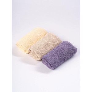 Набор махровых полотенец "Ночь Нежна" голубой гранит-светло-бежевый-молочный