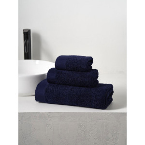 Набор махровых полотенец "Ribbon" темно-синий 3 шт.