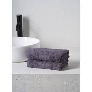 Набор махровых полотенец "Dual" графит 2 шт.