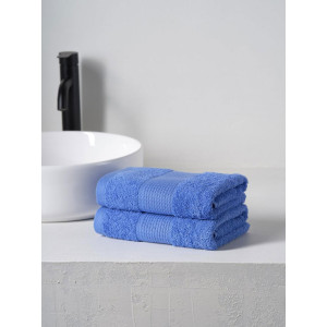 Набор махровых полотенец "Dual" синий 2 шт.