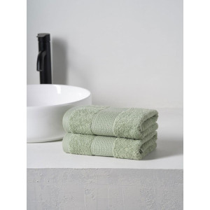 Набор махровых полотенец "Dual" светло-оливковый 2 шт.