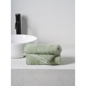 Набор махровых полотенец "Dual" светло-оливковый 2 шт.