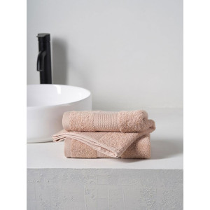 Набор махровых полотенец "Dual" пыльно-бежевый 2 шт.