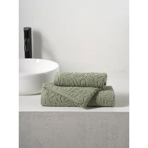 Набор махровых полотенец "Elista" светло-оливковый 2 шт.