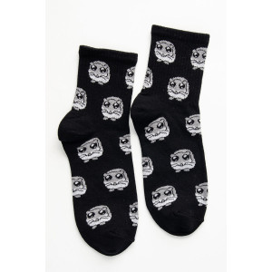 Носки женские "Хомяк" - упаковка 1 пара черный (последний размер) 23-25