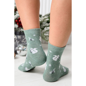 Носки женские "Белка в лесу" - упаковка 1 пара (последний размер) 23-25