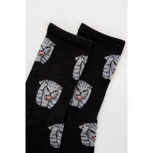 Носки мужские "Драматик кот" - упаковка 1 пара черный (последний размер) 25-29