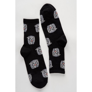 Носки мужские "Драматик кот" - упаковка 1 пара черный (последний размер) 25-29