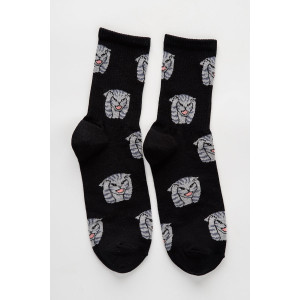 Носки мужские "Драматик кот" - упаковка 1 пара черный (последний размер) 25-29