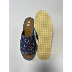 Тапки женские "Lepilov" арт. 116п эко-замша + пробка (последний размер) серый 37