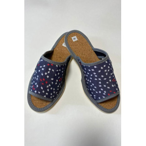 Тапки женские "Lepilov" арт. 116п эко-замша + пробка (последний размер) серый 37