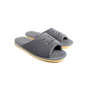 Тапки женские "Lepilov" арт. 130 велюр (последний размер) сер вел закр глаза 39,42