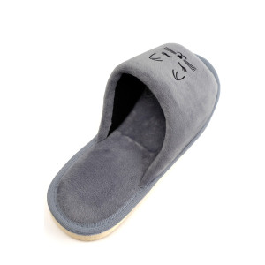 Тапки женские "Lepilov" арт. 130 велюр (последний размер) сер вел закр глаза 39,42
