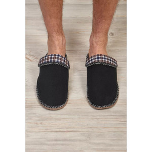 Тапки мужские "Lepilov" арт. 91 флис + текстиль (последний размер) черный 41