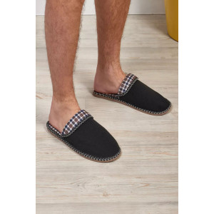 Тапки мужские "Lepilov" арт. 91 флис + текстиль (последний размер) черный 41