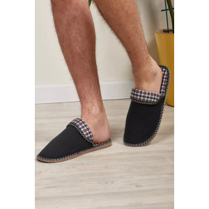 Тапки мужские "Lepilov" арт. 91 флис + текстиль (последний размер) черный 41