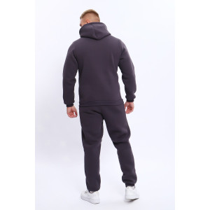 Костюм двойка мужской №80029 футер 3-х нитка с начесом (последний размер) фумэ 58