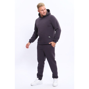 Костюм двойка мужской №80029 футер 3-х нитка с начесом (последний размер) фумэ 58