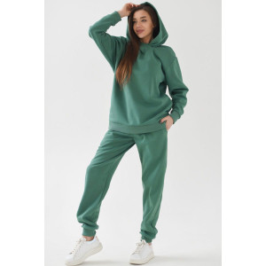 Костюм двойка женский "Азарт" футер с начесом (последний размер) зеленый 48,60