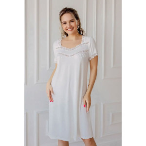 Сорочка женская "Барбара" вискоза с кружевом (последний размер) шампань 46,48