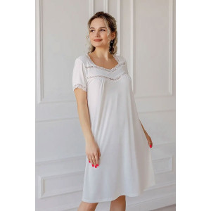 Сорочка женская "Барбара" вискоза с кружевом (последний размер) шампань 46,48