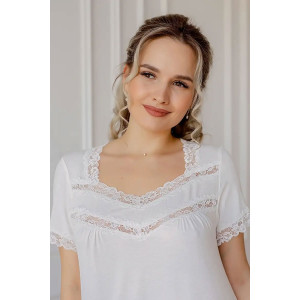 Сорочка женская "Барбара" вискоза с кружевом (последний размер) шампань 46,48