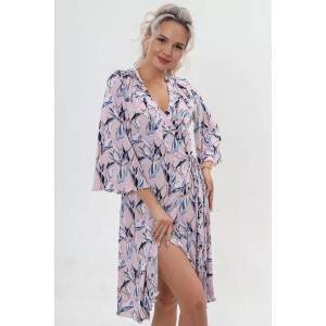 Халат женский "Мальвина короткая" масло (последний размер) сирень 56