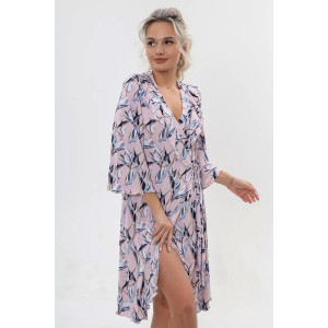 Халат женский "Мальвина короткая" масло (последний размер) сирень 56