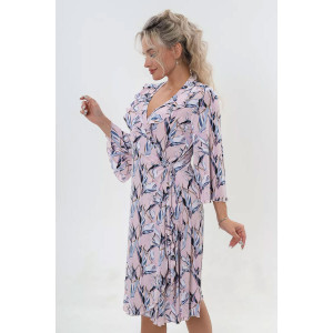 Халат женский "Мальвина короткая" масло (последний размер) сирень 56