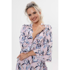 Халат женский "Мальвина короткая" масло (последний размер) сирень 56