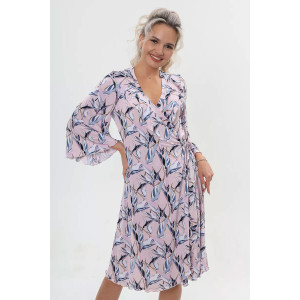 Халат женский "Мальвина короткая" масло (последний размер) сирень 56