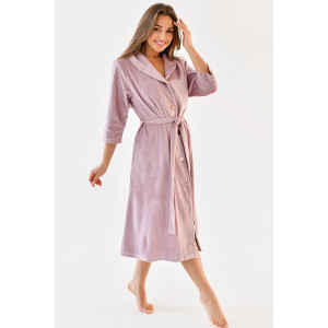 Халат женский "Николетта" велюр карде (последний размер) бежевый 52