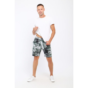 Шорты мужские №36828 кулирка (последний размер) зеленый 50