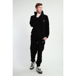 Костюм двойка мужской №062 флис (р-ры: 48-58) черный