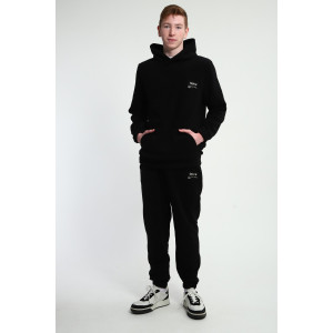 Костюм двойка мужской №062 флис (р-ры: 48-58) черный