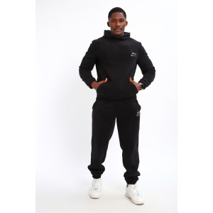 Костюм двойка мужской №062 флис (р-ры: 48-58) черный