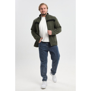 Джемпер мужской №23 флис (р-ры: 48-58) хаки