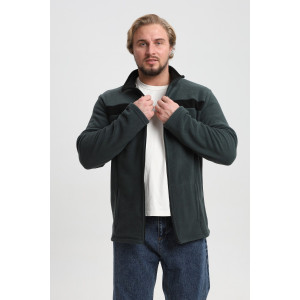 Джемпер мужской №23 флис (р-ры: 48-58) зеленый