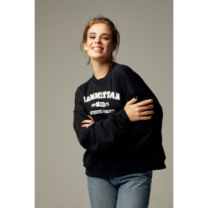 Свитшот женский "MANHATTAN" футер 2-х нитка (р-ры: 40-54) черный