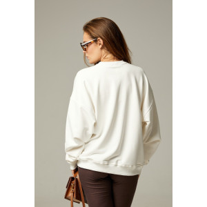 Свитшот женский "MANHATTAN" футер 2-х нитка (р-ры: 40-54) молочный