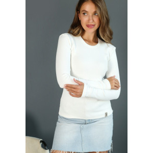 Лонгслив женский ЛГ-02 кулирка с лайкрой (р-ры: 42-52) экрю