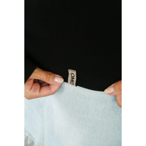 Лонгслив женский ЛГ-02 кулирка с лайкрой (р-ры: 42-52) черный