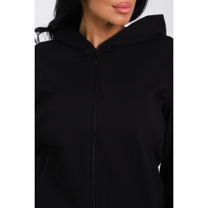 Костюм двойка женский В-113 кулирка-футер (р-ры: 42-64) черно-белый