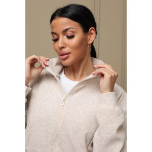 Костюм двойка женский КМБ01 махра (р-ры: 46-60) бежевый