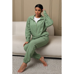 Костюм двойка женский КМБ01 махра (р-ры: 46-60) олива