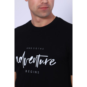 Футболка мужская №55091 кулирка (последний размер) черный 52