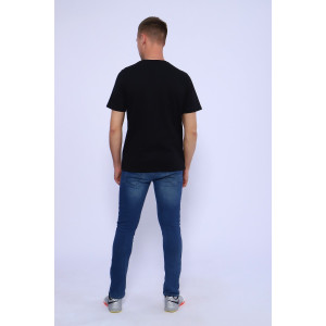 Футболка мужская №55091 кулирка (последний размер) черный 52