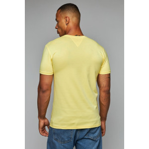 Футболка мужская №63086 кулирка с лайкрой (последний размер) желтый 46