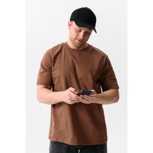 Футболка мужская №8471 кулирка (последний размер) черный, изумруд, мокко - набор 3 шт. 60