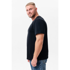 Футболка мужская №8471 кулирка (последний размер) черный, изумруд, мокко - набор 3 шт. 60